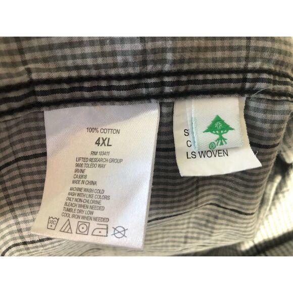 LRG Resolutionary Men’s Shirt Long Sleeve Collar 4X Checkered Casual - Picture 10 of 10